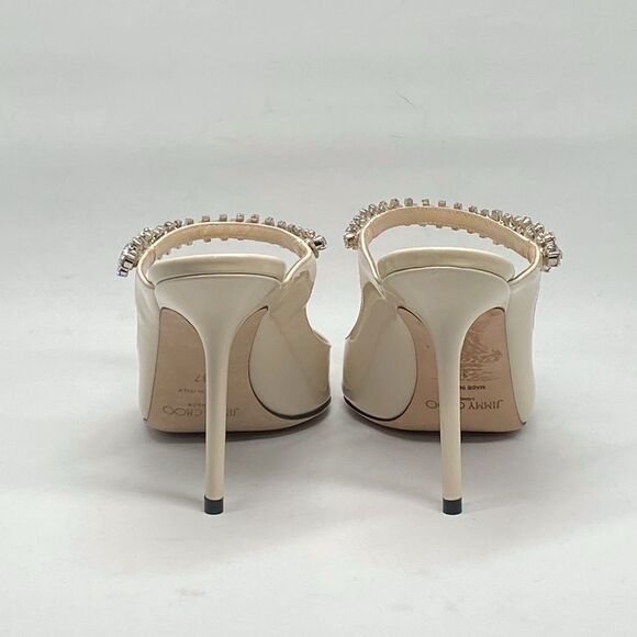 Jimmy Choo Bing 100MM Embellished Patent Leather Mules size 37 - Picture 9 of 15